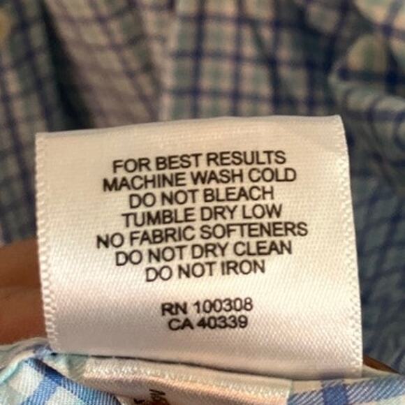 Peter Millar Mens Shirt Blue White Plaid Button Down Long Sleeve Stretch XXL - Picture 7 of 12